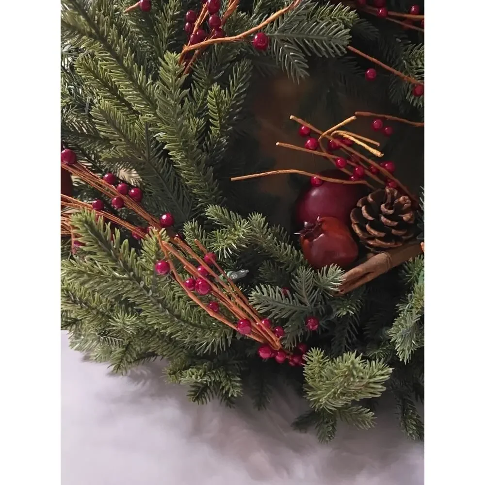 balsam hill heritage spice wreath 26